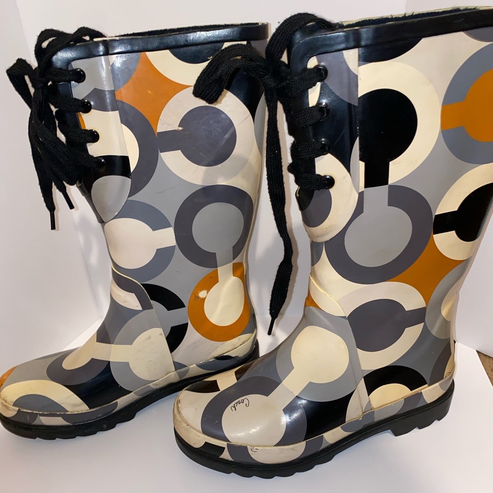 Coach Rainboots with Retro design
